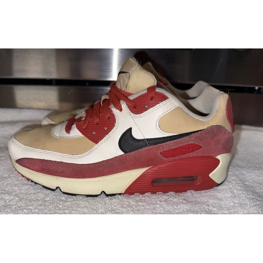 Nike Air Max 90 Leather Size 6Y CD6864-200 Sesame Red Clay